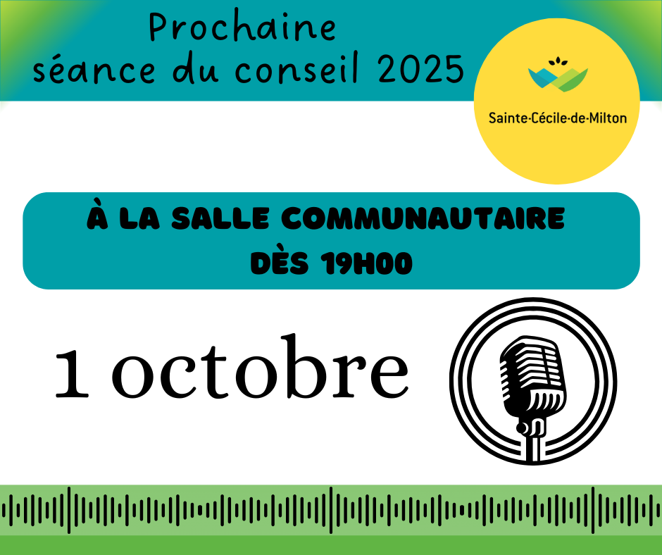 Prochaine séance du conseil